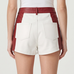 Shorts de Cuero a la Moda para Mujer, Shorts de Cuero de Cintura Alta para Mujer, Shorts de Cuero Femeninos con Bolsillos - Product Image 2