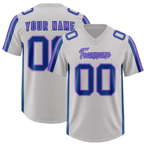 Maillot de football américain 100 % polyester à manches courtes pour adultes, respirant, grande taille, avec impression par transfert thermique - Product Image 3