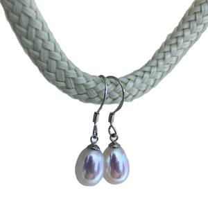 Boucles d'oreilles en argent S925 naturelles de 6 à 7 mm en forme de goutte d'eau Aurora sans défaut pour femmes, maman, petite amie - Idée cadeau parfaite - Product Image 5