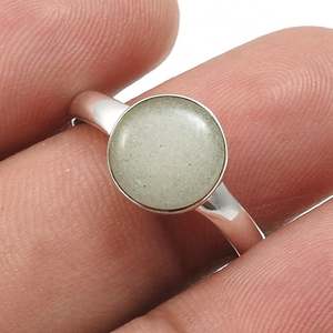 Bague en argent sterling 925 de qualité supérieure avec pierre précieuse naturelle aigue-marine taille coussin, faite à la main, vintage, unisexe, style bohème - Product Image 4