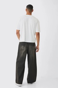 mens oversized boxy fit t shirt drop shoulder loose fit heavy cotton streetwear blank <b>tshirt</b> custom logo clothing - Product Image 5