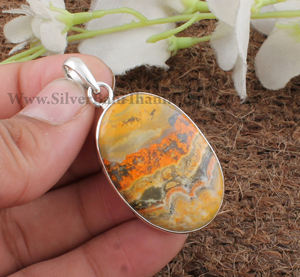 Collier unisexe en argent sterling 925 avec pendentif œil de tigre serti d'une monture vintage, vente en gros - Product Image 5