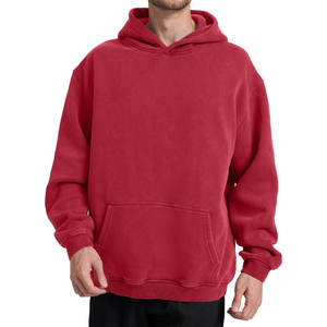 Hot Sale New Arrival Winter Acid Wash Fleece Hoodies for Men Breathable Windproof Printed 100% Cotton Heavyweight Men's Hoodie - Product Image 1