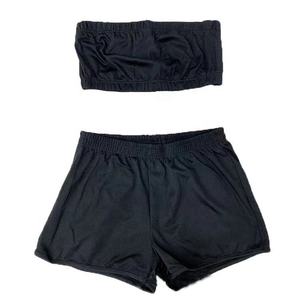 Nouveautés Nylon/coton bouton de cheville Sexy Shorts ensembles soutien-gorge dames recadrée deux pièces femmes Yoga Gym Fitness imprimé - Product Image 6