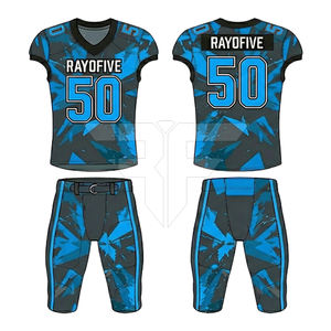 Uniforme de football américain sur mesure 100% polyester respirant avec manches courtes et accessoires - Product Image 4