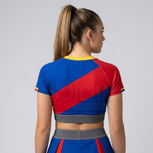 Uniforme de cheerleading professionnel imprimé en polyester pour adultes, équipes scolaires et sportives, haute qualité, couleurs inaltérables, entretien facile, réutilisable - Product Image 4
