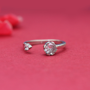 Nouvel Arrivage 2026 Bague Ouverte en Argent Sterling 925 avec Pierre Précieuse CZ, Bijou Tendance Ajustable pour Femmes et Filles - Product Image 3
