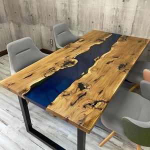 Handcrafted Solid Wood and <b>Epoxy</b> <b>Resin</b> <b>Table</b> Luxury Interior Decoration Piece Custom Live Edge <b>Epoxy</b> River <b>Table</b> - Product Image 6