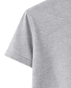 Camiseta Básica de Cuello Redondo para Hombre, Color Gris, Personalizada por el Fabricante, Manga Corta, Algodón, Informal, Lisa, Estilo Urbano, Verano, con Impresión de Logotipo Personalizado - Product Image 6