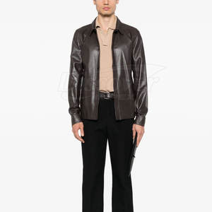 Chemise en cuir pour homme taille adulte, vente chaude, chemise en cuir pour homme taille personnalisée, chemise en cuir pour homme en vente en ligne - Product Image 2