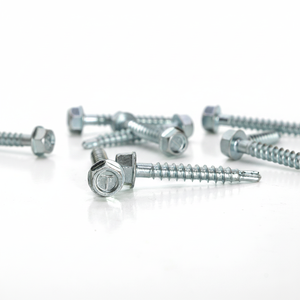 Tornillo Autoperforante de Cabeza Hexagonal, Acero Galvanizado, Rosca Gruesa, Clase Métrica 8.8 - Product Image 1