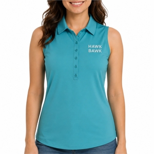 Polo sin Mangas para Mujer, Tela Premium de Secado Rápido, Transpirable, Cómodo, Corte Atlético, Estilo Veraniego, Polo Personalizado - Product Image 1