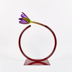 Florero de Metal y Mármol de Lujo, Florero Decorativo Geométrico Moderno, Porta Flores de Mesa, Centro de Mesa Contemporáneo para Sala de Estar - Product Image 4