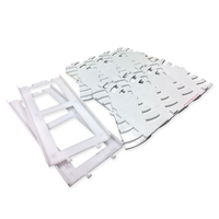 Table à manger rectangulaire longue en plastique avec plateau tournant moderne Lazy Susan pour la cuisine