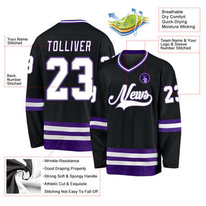 Jersey de Hockey sobre Hielo de Diseño Personalizado 2026, de Alta Calidad, para Hombres, Mujeres y Adultos, Uniforme Deportivo con Diseños Bordados y Sublimados - Product Image 2