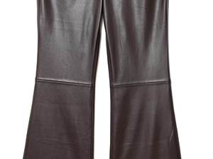 Pantalones de Cintura Alta para Mujer Talla Grande, Estilo Motero, Color Sólido, Recubiertos de PU, con Bolsillos, para Otoño - Product Image 4