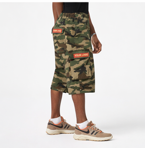 Pantalones Cortos Cargo de Camuflaje Personalizados para Hombre, con Múltiples Bolsillos, Estilo Casual para Exteriores, Pantalones Cortos Cargo de Camuflaje para Hombre 2026 - Product Image 3