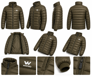 WARPRO INDUSTRY Custom Winter Puffer <b>Jacket</b> Men High Quality <b>Canvas</b> Outerwear Hooded Stand Collar Full Zip Windproof Breathable - Product Image 6