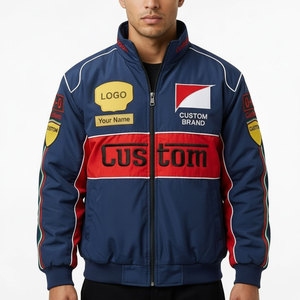 Men Custom Racing Jacket Bomber Style Polyester Winter jacket Custom Embroidered Teamwear Supplier - Product Image 1