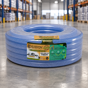 Manguera de PVC de 19 mm de Diámetro Interior y 25 mm de Diámetro Exterior, Rollo de 50 m, Transparente, Reforzada con Trenzado, Flexible, para Transferencia de Agua, Uso Comercial, Manguera de Succión Flexible - Product Image 1