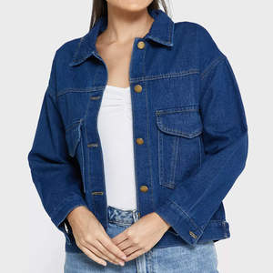 Chaqueta Vaquera para Mujer, Estilo Casual, con Bolsillos Dobles con Solapa - Product Image 1