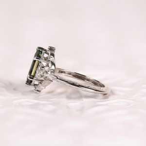 Anillo de Sello de Moissanita Verde de Corte Hexagonal de 3CT Inspirado en la Naturaleza, Plata 925, Estilo Moderno, Regalo para Aniversario, Fiesta, Amuletos - Product Image 5