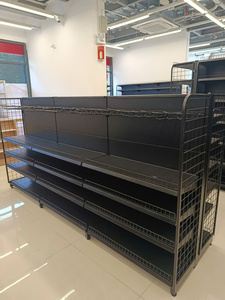Étagère gondole métallique double face à 4 niveaux, revêtement poudré, panneau solide, anti-rouille, antidérapante, pour épicerie, directement de l'usine One Tech - Product Image 2