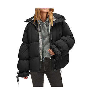 Nouvelle Arrivée : Doudoune Décontractée Unie Oversize pour Femme avec Logo Personnalisé – Style Urbain et Sportif - Product Image 6