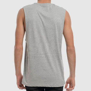Best Selling High Quality <b>Men</b> Gym <b>Singlet</b> Active Wear Quick Dry Breathable Knitted 100% Cotton O-Neck Customizable <b>for</b> <b>Men</b> - Product Image 3