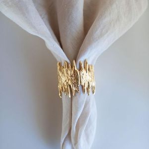 Ensemble d'anneaux de serviette en métal moderne pour salle à manger contemporaine, banquet de mariage et décoration de table d'hôtel - Product Image 6