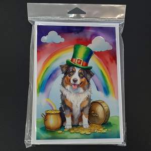 Lunatique A7 taille 5x7 cartes vierges berger australien St Patrick's Day carte de voeux Pack 8 comprend des enveloppes - Product Image 3