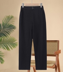 Women's Comfortable Elastic Trousers Pants Casual Autumn Regular Solid 100% Cotton Canvas Suit - Product Image 3