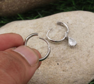 Pendientes de Plata de Ley 925 de Lujo con Forma de Estrella, Gema de Circonita Cúbica con Corte de Pera, Sello S925, Joyería Fina Celestial para Mujer, Boda - Product Image 3