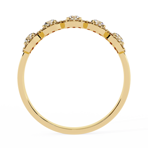 Bague de mariage éternelle en or 14k 18k avec diamant cultivé en laboratoire certifié IGI DEF VVS VS CVD/HPHT, taille ronde - Product Image 4