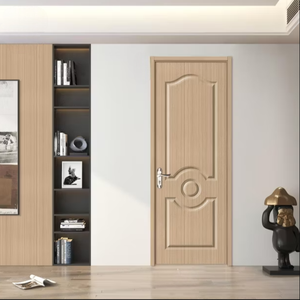 ประตูโพลีเมอร์ตกแต่งภายในห้องนอนสไตล์ฝรั่งเศสสมัยใหม่  ไม้เนื้อแข็งเคลือบ PVC กันน้ำ กันเสียง กันลม ปรับแต่งขนาดได้ เหมาะสำหรับบ้านพักตากอากาศ - Product Image 6