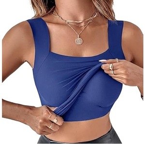 เสื้อกล้ามไร้ตะเข็บแบบใหม่ เซ็กซี่ โชว์หลังเว้าสวย พร้อมฟองน้ำเสริม ยืดหยุ่น ยกกระชับ ปรับได้ ใช้เป็นเสื้อชั้นในได้ ใส่ได้แม้ตั้งครรภ์ ระบายอากาศได้ดี - Product Image 1