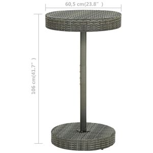 23,8 \ "x41.7 \" Gris Poly Rattan Patio Mesa Muebles duraderos para exteriores - Product Image 5