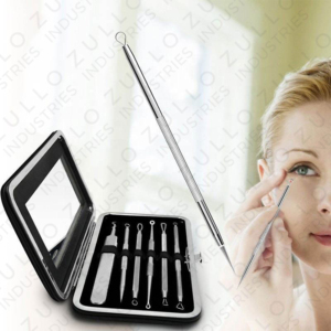 Premium 6 Piece Stainless Steel Acne <b>Extractor</b> Kit <b>Blackhead</b> Pimple Comedone Removal Tools for Clear Skin Care - Product Image 5