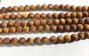 ลูกปัดหินอาเกตสีน้ำตาลด้านทรงกลมแบบเต็มเม็ด สำหรับทำเครื่องประดับ DIY ขายส่ง - Product Image 2