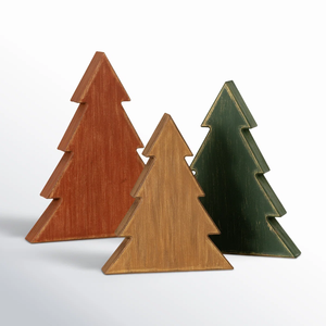 Décorations de Noël en bois en forme d'arbre, artisanat traditionnel, ornements de fête pour la maison et les fêtes, à prix avantageux - Product Image 1