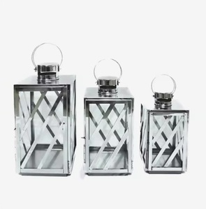 Wholesale Reusable Modern Stainless Steel Lanterns Center Pieces Trending Candle Holder Decorative Lighting Use - Product Image 2