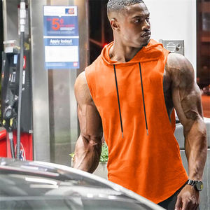 Camiseta Deportiva sin Mangas para Hombre, Informal, de Punto, Transpirable, de Secado Rápido, de Spandex/Algodón, para Gimnasio, Entrenamiento Deportivo, Bordada, para Verano - Product Image 6