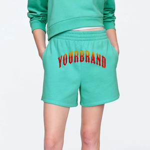 Shorts pour femmes vintage, coupe ample, 100% coton, écologiques, respirants, séchage rapide, taille élastique, été, personnalisables OEM/ODM, haute qualité - Product Image 2