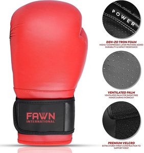 นวมชกมวยไทย Fawn International รุ่น Hook Loop Closure สำหรับผู้ใหญ่ ดีไซน์กระชับพอดีตัว รุ่นลิมิเต็ดอิดิชั่น หนังพรีเมียม คุณภาพเยี่ยม - Product Image 2