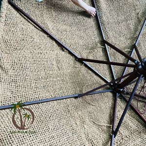 Sombrilla de Playa de Fibra de Coco COCO - ECO BRAND |   Sombrilla con Marco de Madera Sostenible |   Parasol Natural Resistente a la Intemperie - Product Image 1