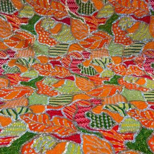 Premium position print with embroidery fabric is a modern textile designed for stylish fashion and <b>garment</b> collections This fabr - Product Image 6