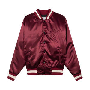 Chaqueta de Béisbol Personalizada con Bordado, 100% Poliéster Satinado, Estilo Urbano para Hombre, Cortavientos Varsity con Bordado Personalizado - Product Image 2