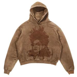 Sweat-shirts à capuche unisexes en tricot brodé et imprimé sur mesure, en molleton de coton premium, écologiques, service OEM - Product Image 5