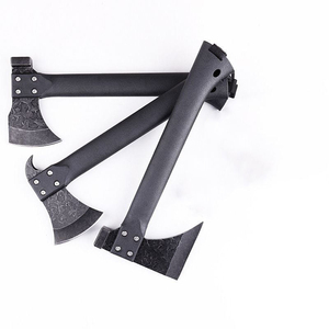 Hache avec lame en acier forgé et manche noir pour la survie - Product Image 4