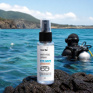 Spray Limpiador de Lentes Antivaho VIEW OK, Seguro para los Ojos, Plástico, Deportivo, 20 ml, para Gafas de Natación y Lentes, Uso en Flotadores de Natación, Todas las Estaciones - Product Image 1
